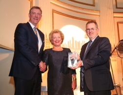 Martin Bassett (left) with Barbara Saltzman and Mike Daley