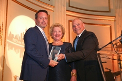 Saunders (left) with Barbara Saltzman and Jerry Warner